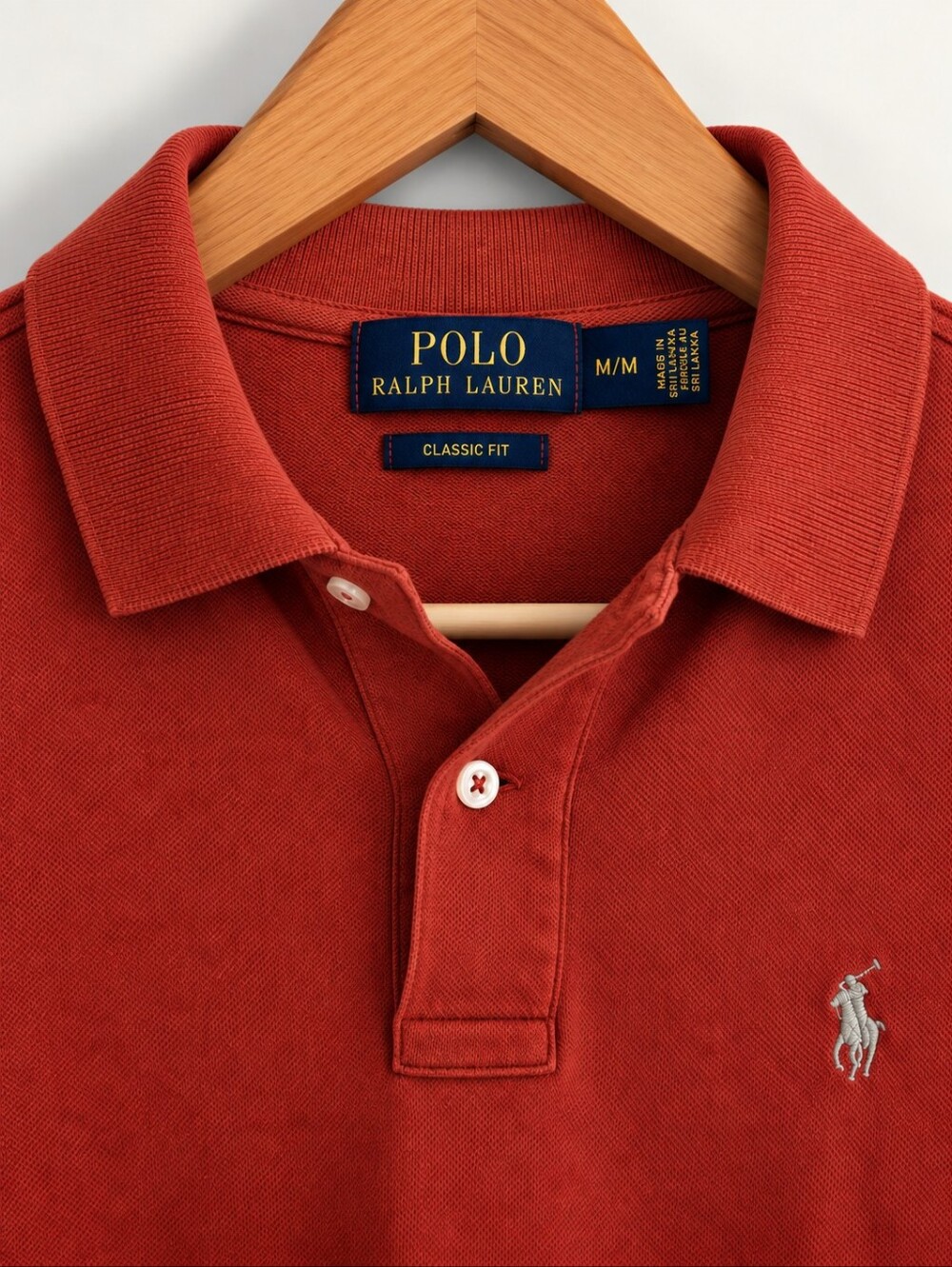 Polo Ralph Lauren Classic Fit Stretch Polo in Rust - Size Medium